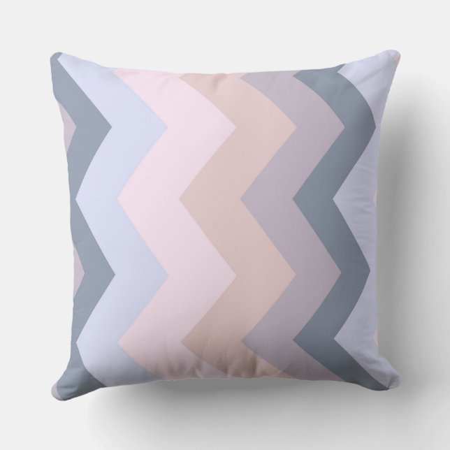 Coussin Motif Chevron rose et violet (Verso)
