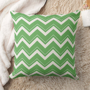 Coussin Motif Chevron Vert Moderne pour la Saint-Patrick
