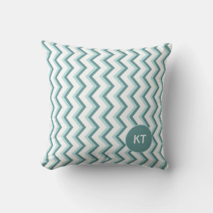 Coussin Motif Chevron ZigZag dans Mint Green