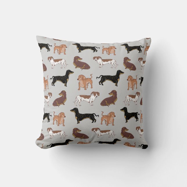 Coussin Motif chien Dachshund (Recto)
