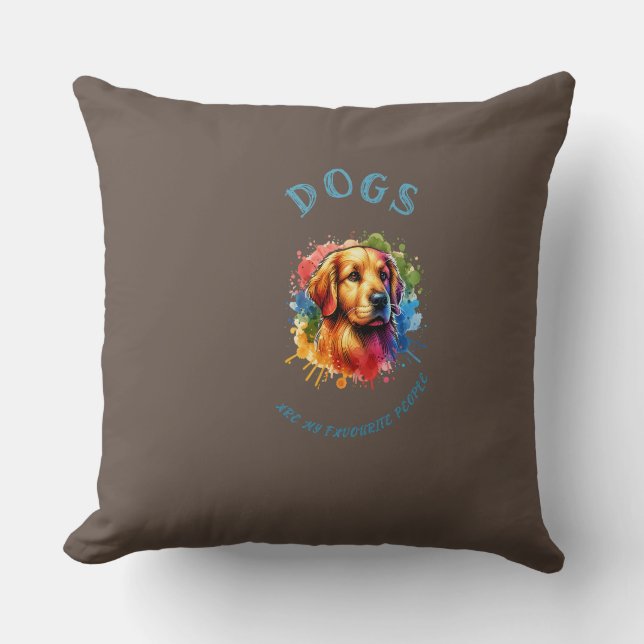 Coussin Motif Chiens (Recto)