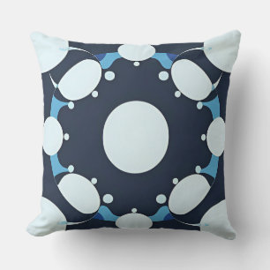 Coussin Motif circulaire abstrait avec des éléments géomét