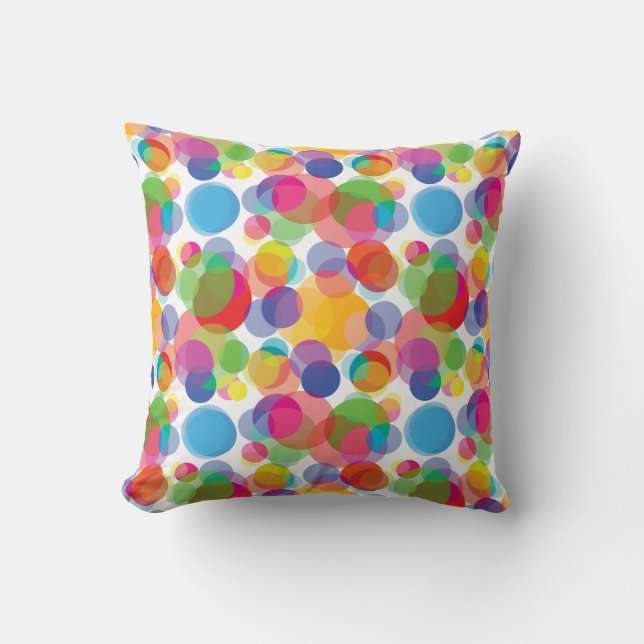 Coussin Motif circulaire coloré (Recto)
