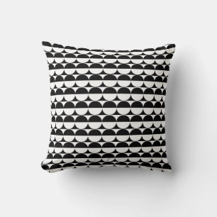Coussin Motif circulaire noir moderne