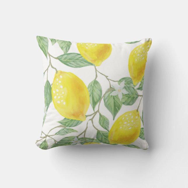 coussin motif citron (Recto)