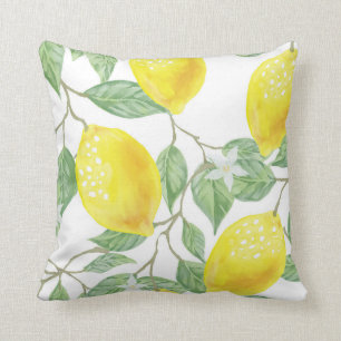 coussin motif citron