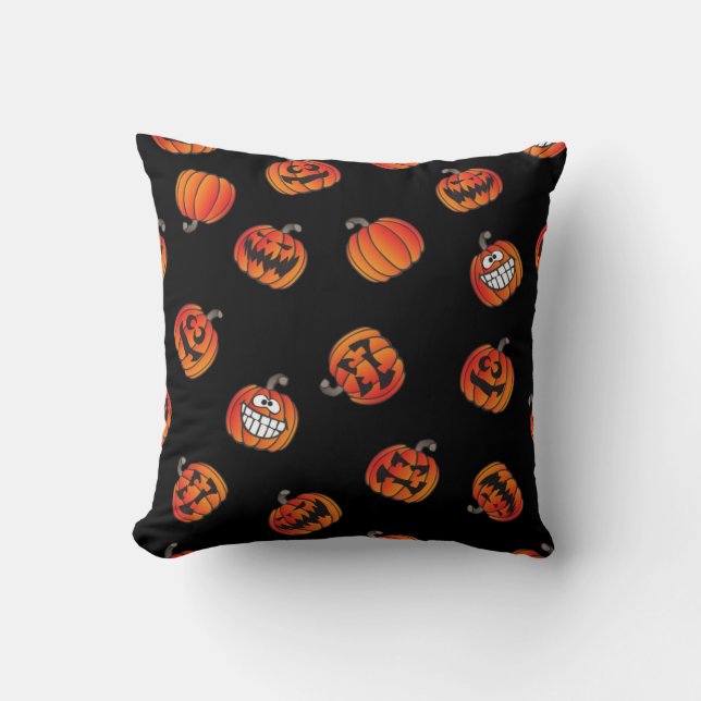 Coussin motif citrouille (Recto)