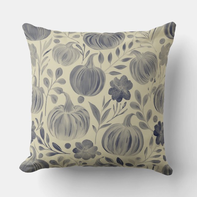 Coussin motif citrouille (Recto)
