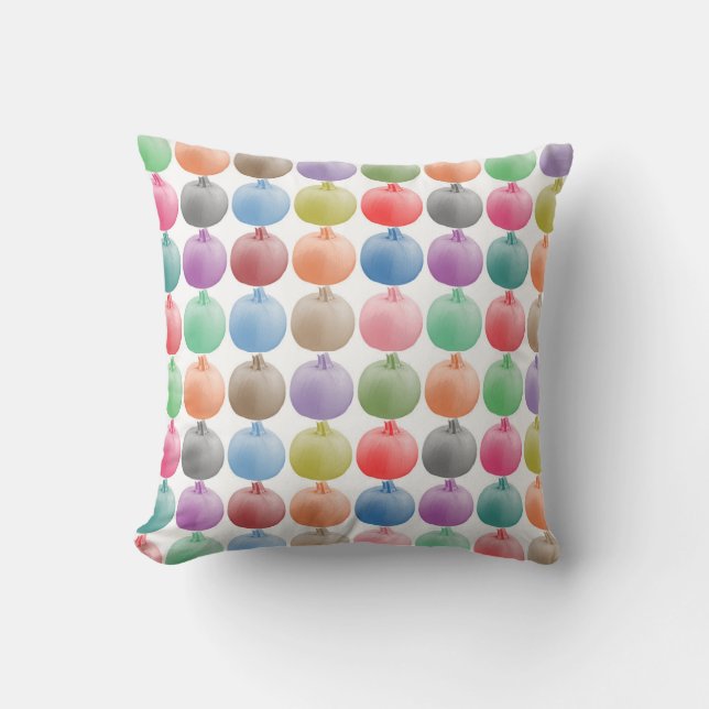 Coussin Motif citrouille coloré (Recto)