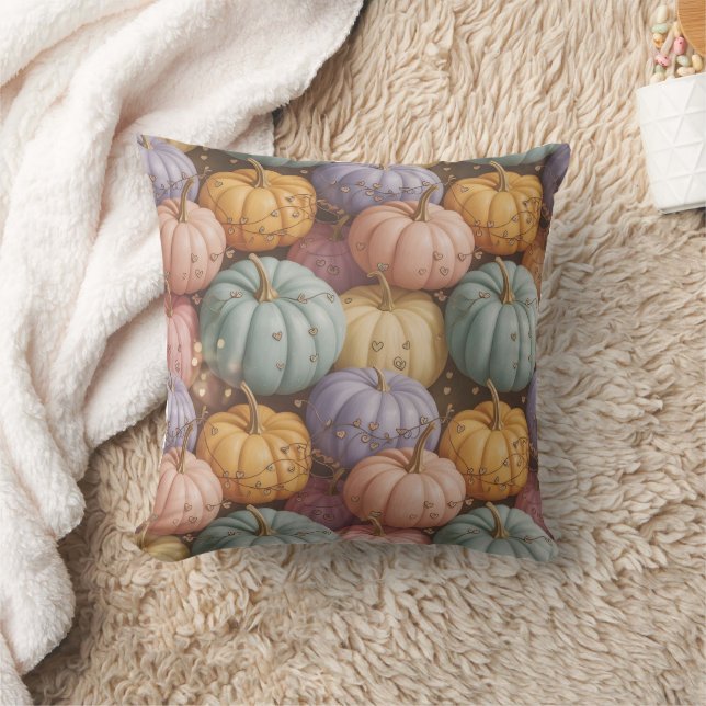 Coussin Motif Citrouille multicouleur (Couverture)
