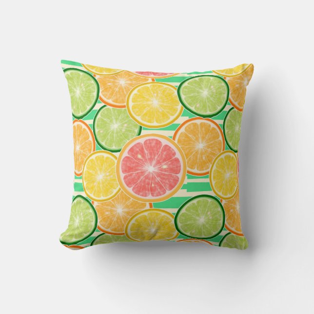 Coussin Motif Citrus (Recto)