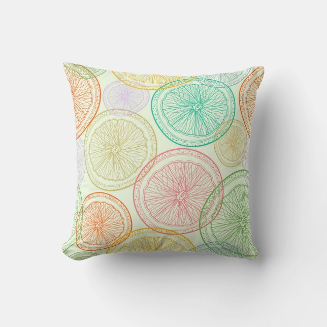 Coussin Motif Citrus (Recto)