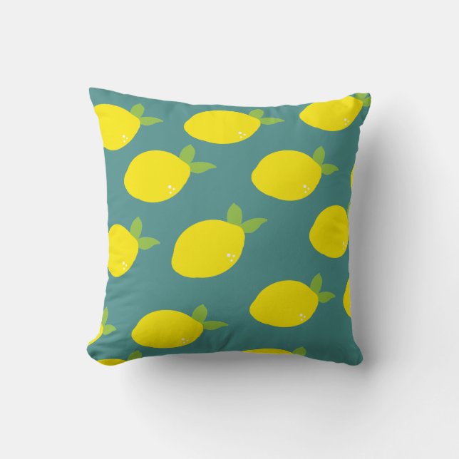 Coussin Motif Citrus citron (Recto)