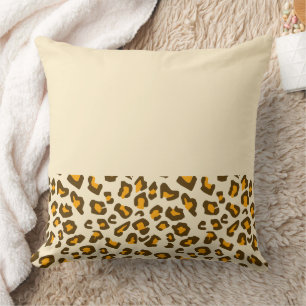 Coussin Motif classique d'impression de léopard sauvage