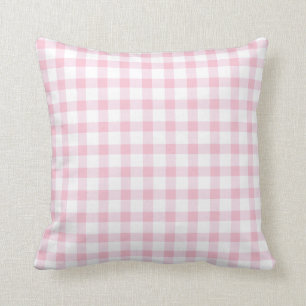 Coussin Motif classique Pastel Pink En vichy Check