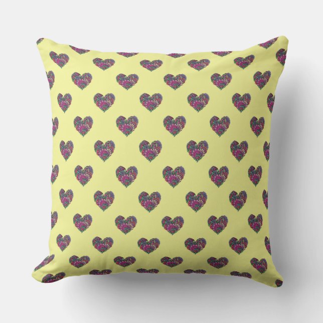COUSSIN MOTIF CŒUR (Recto)