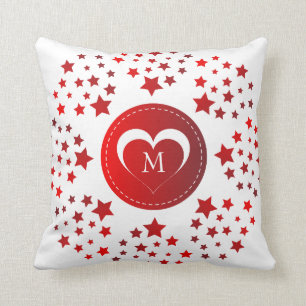 Coussin Motif Coeur Et Étoiles