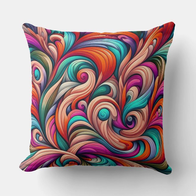 Coussin Motif coloré abstrait (Recto)