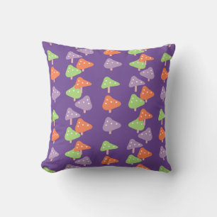 Coussin Motif coloré champignon rétro Enfants    