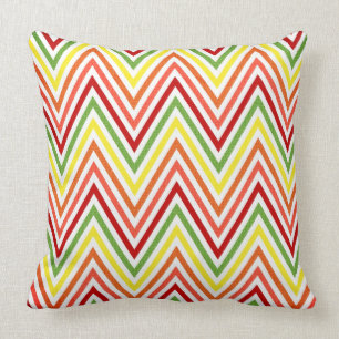 Coussin Motif coloré de Chevron de zigzag