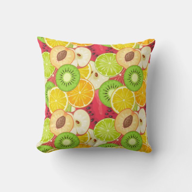 Coussin Motif coloré de fruit d'amusement (Recto)