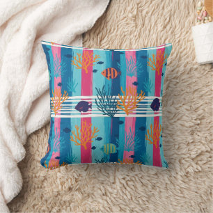 Coussin Motif coloré de la vie marine côtière (11)