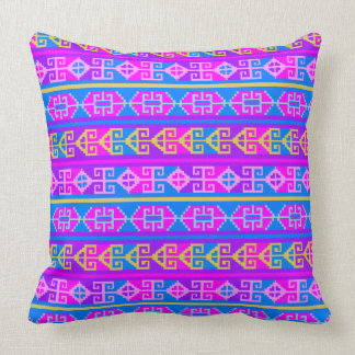 Coussin Motif coloré géométrique aztèque mexicain ethnique