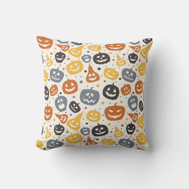 Coussin Motif coloré Jack-O'-Lantern (Recto)