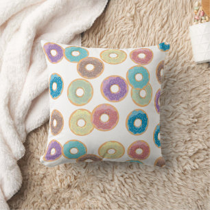 Coussin Motif coloré Pastel Donuts & Sprinkings