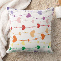 Motif coloré Rainbow Heart Garland