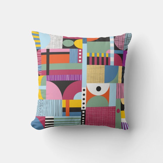 Coussin Motif coloré scandinave (Recto)