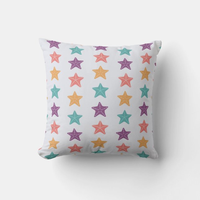 Coussin Motif coloré Starfish (Recto)
