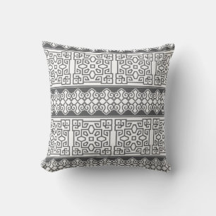 Coussin Motif complexe en gris