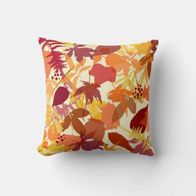Coussin Motif Consy Autumn Leaves (Recto)
