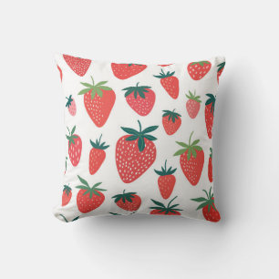 Coussin Motif continu fraise