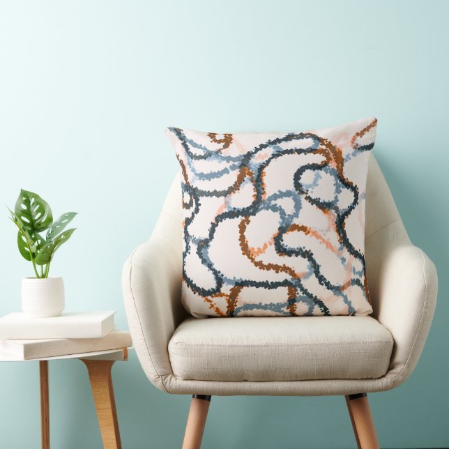 Coussin Motif Cool des couleurs de terre coupée (Chaise)