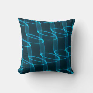 Coussin Motif cool Lumineuse Vague Bleue