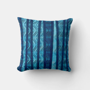 Coussin Motif Cool unique Blue Retro Wave
