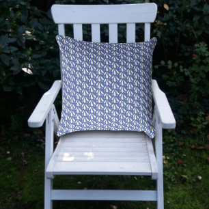 Coussin Motif côtier bleu moderne Make A Splash