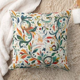 Coussin Motif couleur Paisley d'inspiration vintage
