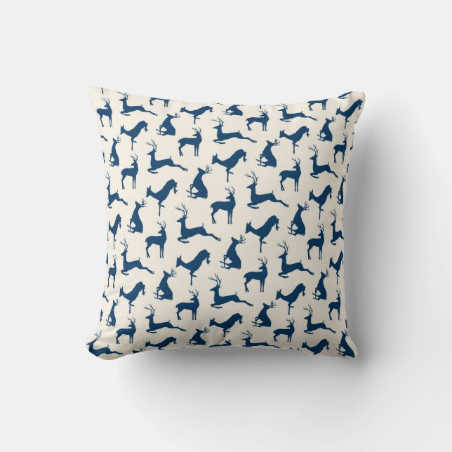 Coussin Motif courant de cerfs communs et de mâle dans le (Recto)
