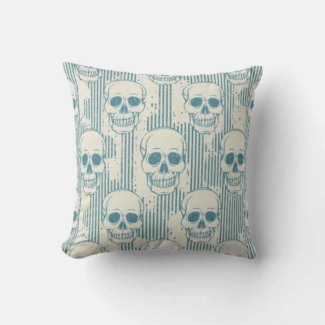 Coussin Motif crâne : Motif libre sans couture (Recto)