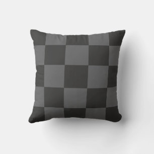 Coussin Motif croate en damier gris