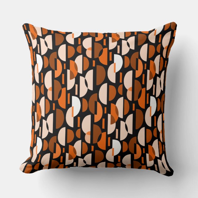 Coussin Motif croissant 010921 - Orange (Recto)