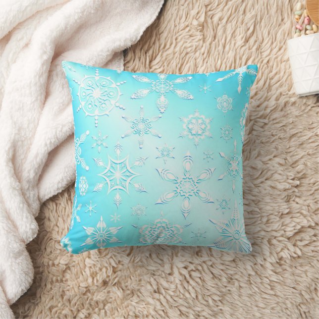 Coussin Motif Crystal Snowflakes (Couverture)