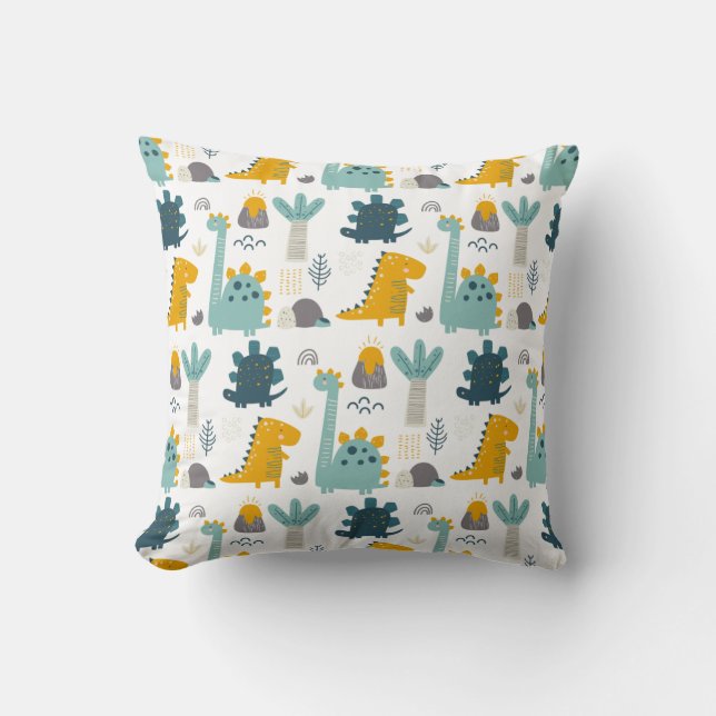 Coussin Motif Cute Dinosaur (Recto)