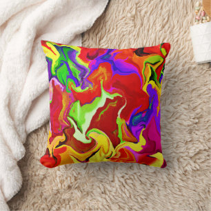 Coussin Motif d'abstractions colorées