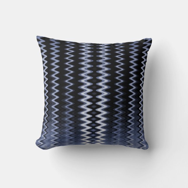 Coussin Motif d'accentuation bleu vague (Recto)