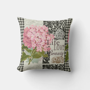 Coussin Motif Damas Décor Floral Joli