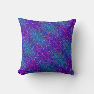 Coussin Motif damassé cosmique abstrait